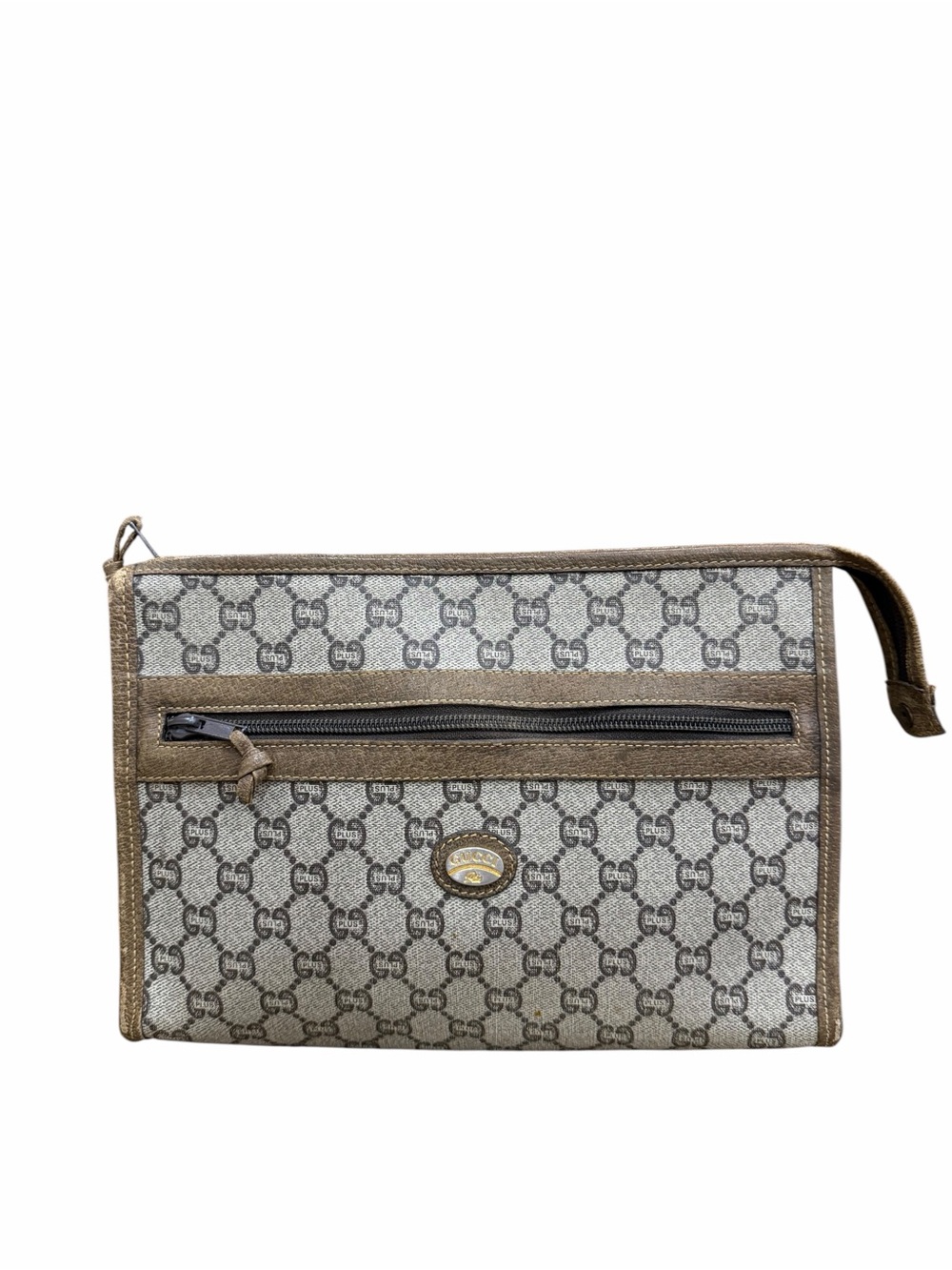 Vintage Gucci Plus GG Monogram Portfolio Clutch Bag